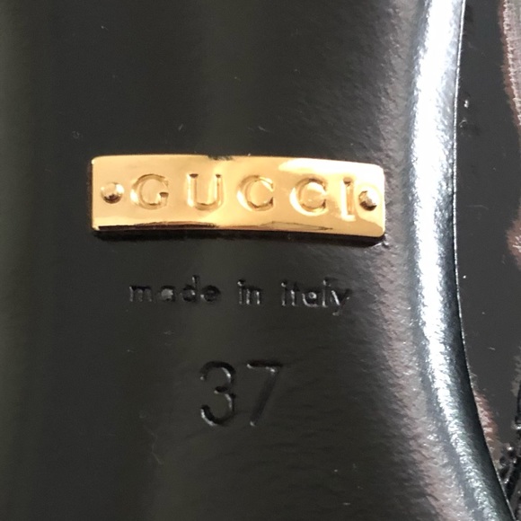 Authentic New In Box Gucci Vernice Crystal Nero Ankle Booties Size 7 - Picture 8 of 13